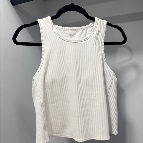 Jockey Tops - Womens Jockey Cream Ribbed Tank Top